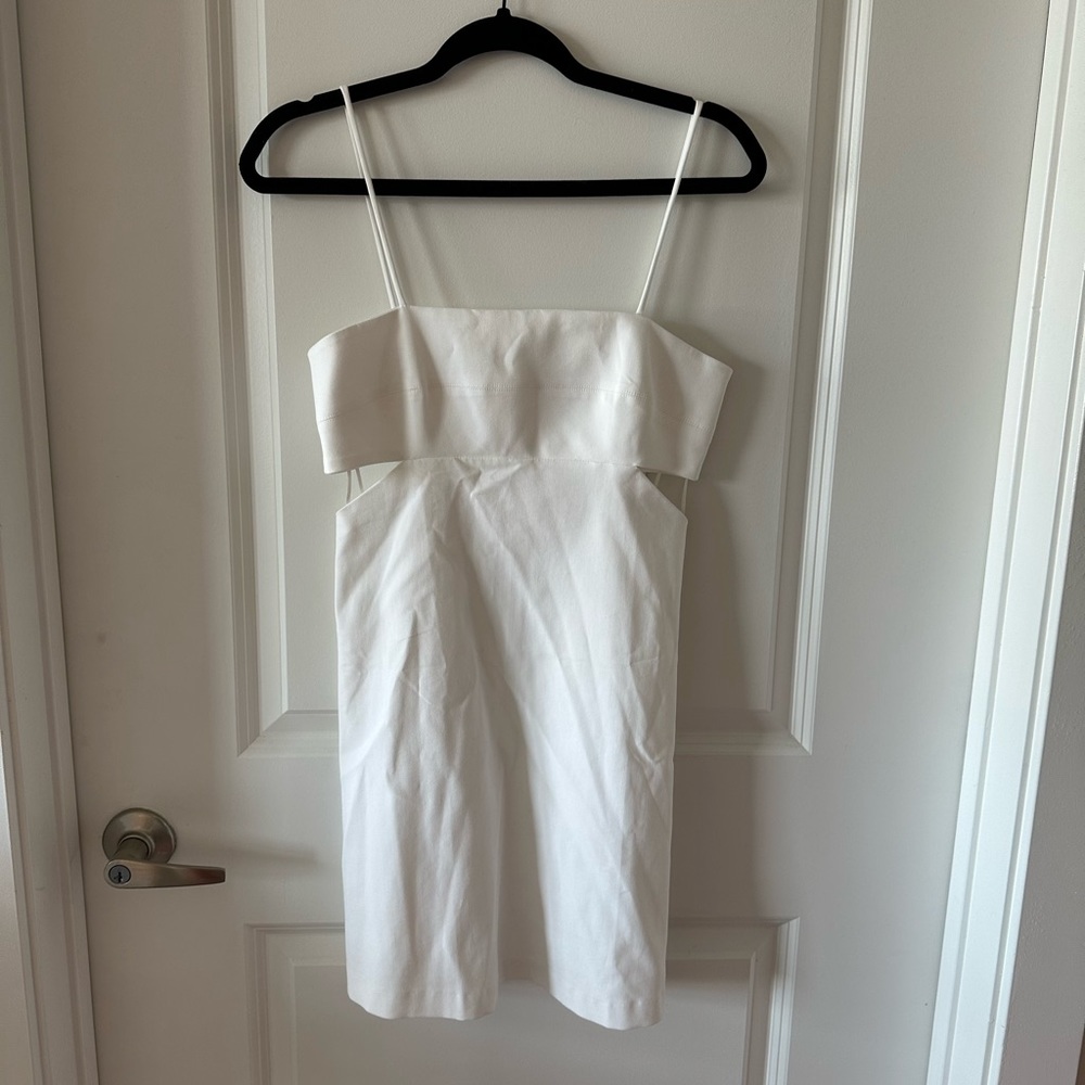 NEW WITH TAGS!! White Cutout Zara Mini Dress (S)